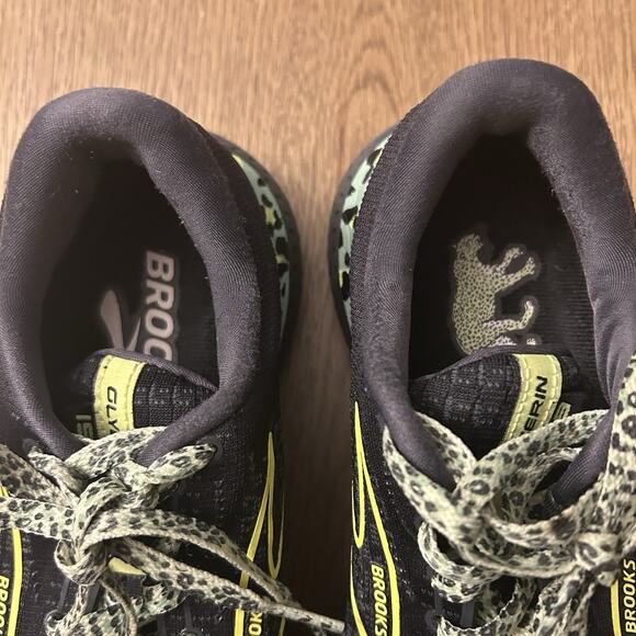 Brooks Glycerin 19 Women’s Size 6.5 Electric Cheetah Black Green Running Shoe - Picture 9 of 16